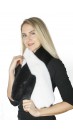 Black and white mink fur scarf